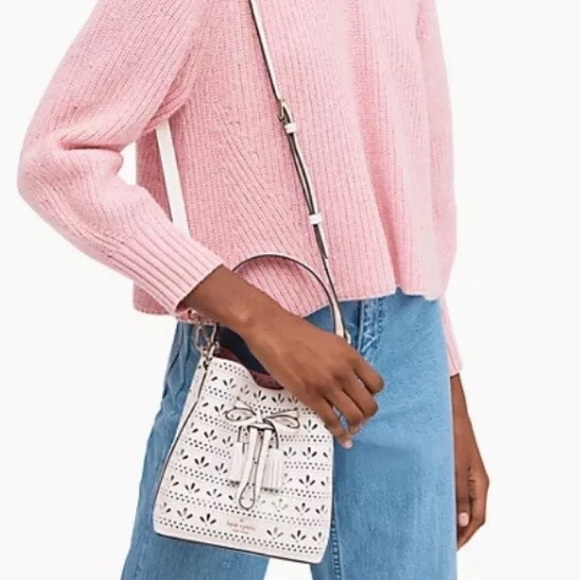 Small drawstring bucket Kate spade Hayes white Bag - Picture 5 of 8